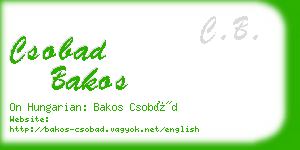 csobad bakos business card